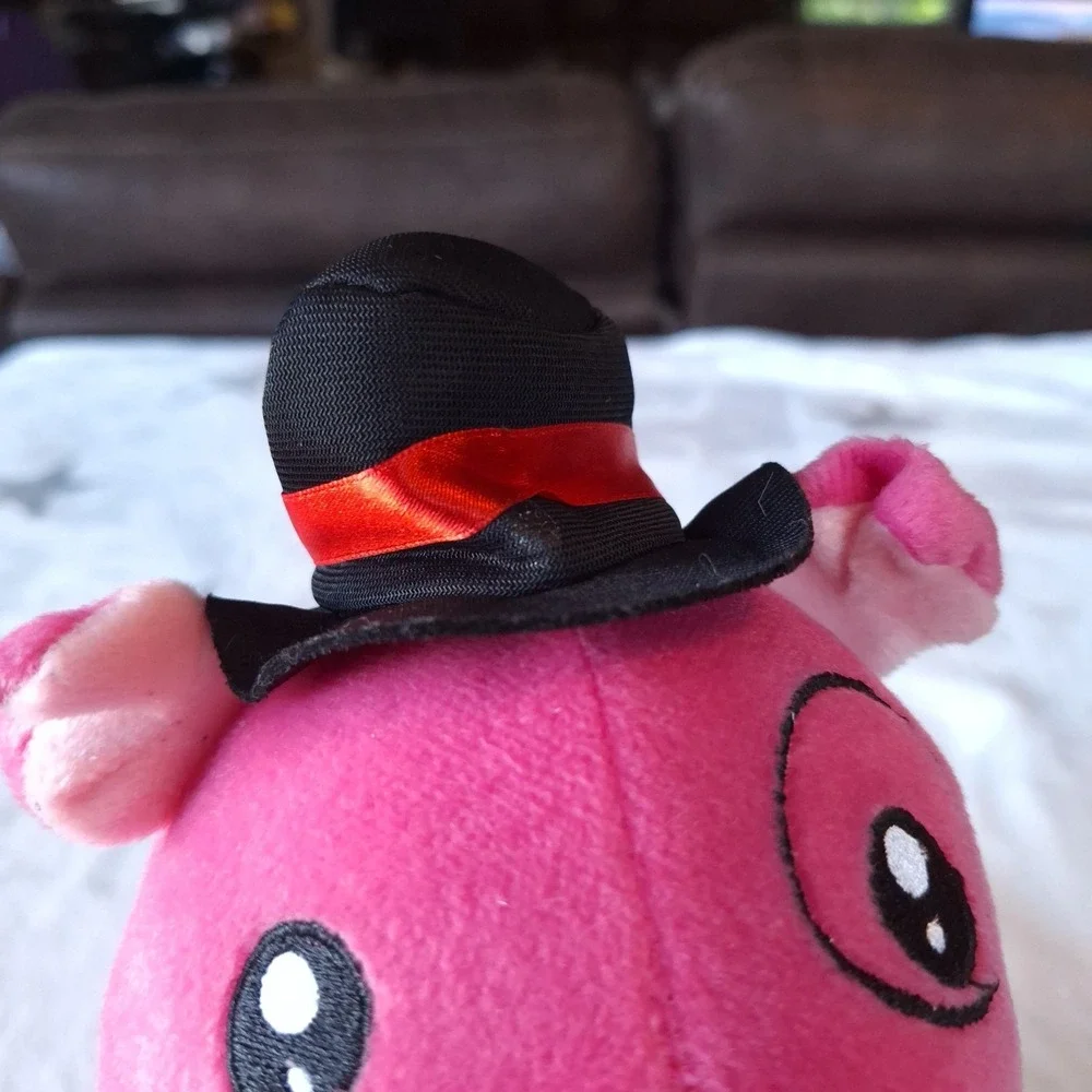 2017‎ Pink Pig Plush Piggy Kellytoy Stuffed Animal Stuffy Toy  Bowtie Tophat